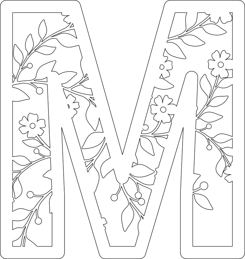 Blumenbuchstaben für Wandbeschriftung